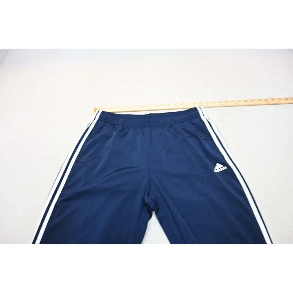Adidas Track Sweat Pants Mens XL Navy Blue White 3-Stripe Athletic Excellent